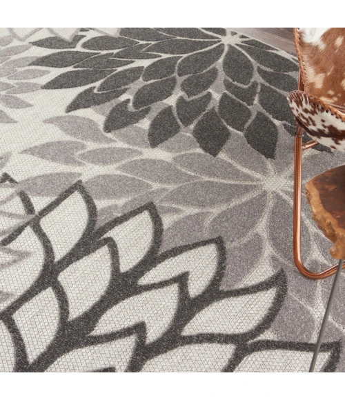 Nourison Aloha Round Area Rug ALH05-Silver Grey