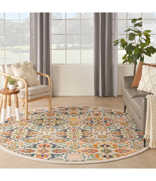 Nourison Allur Area Rug ALR03 Ivory Multicolor