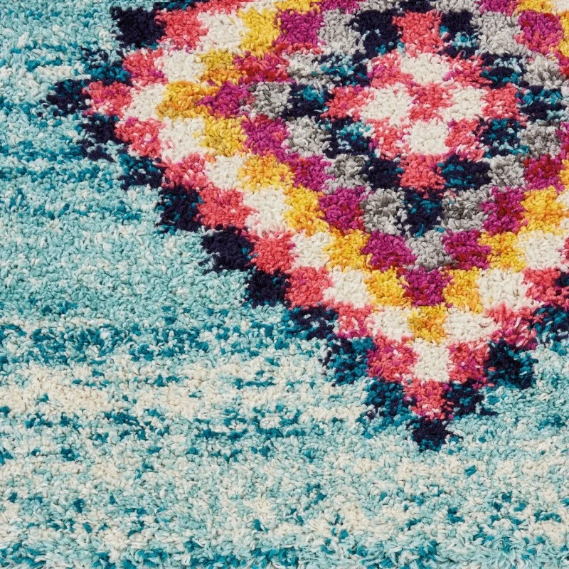 Nourison Home Nomad Blue NMD04 7ft.10in. x 10ft.6in. Rect. Rug