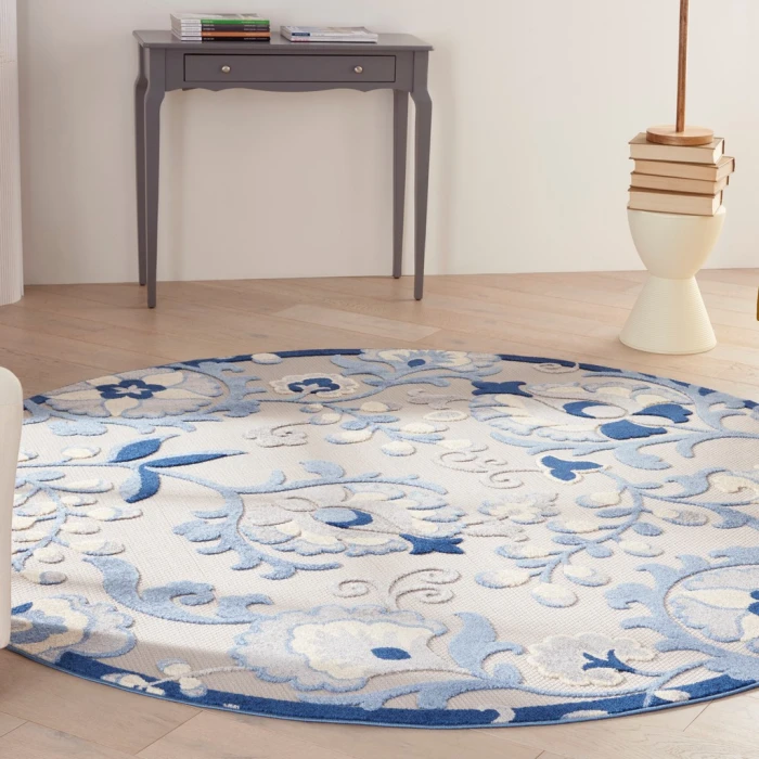 Nourison Aloha Area Rug ALH17-Blue/Grey