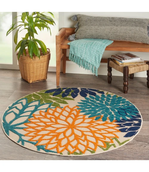 Nourison Aloha Round Area Rug ALH05-Multicolor