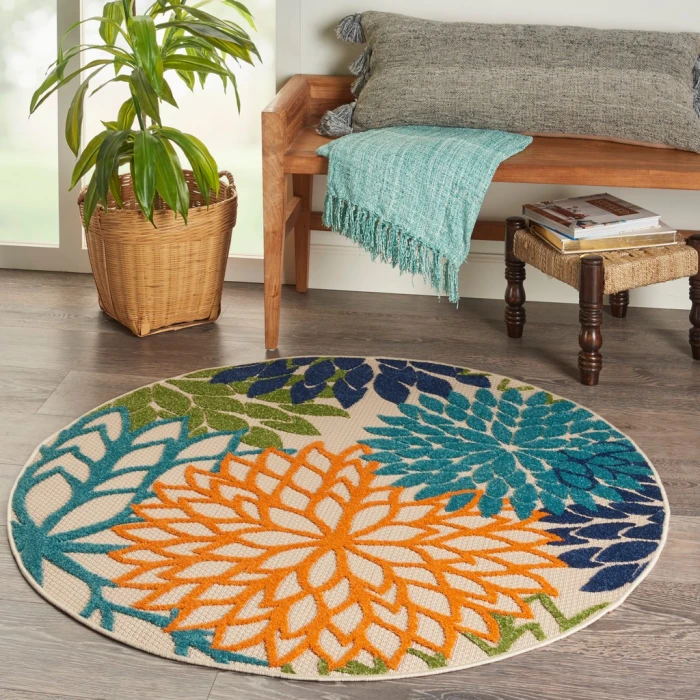 Nourison Aloha Round Area Rug ALH05-Multicolor