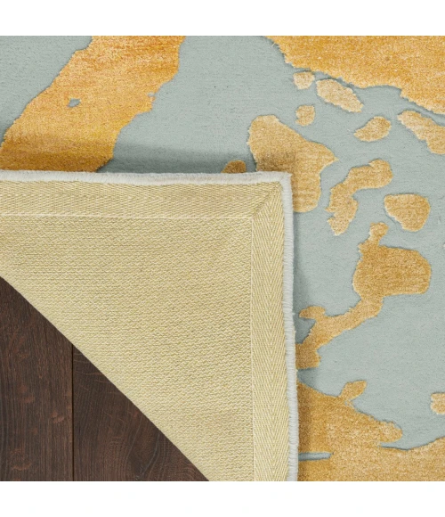 Nourison Prismatic Area Rug PRS19 Grey/Gold 7'9" x 9'9"