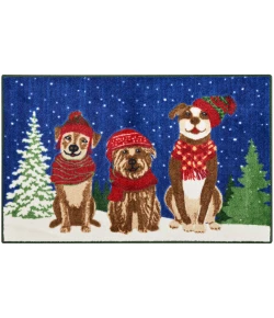 Nourison Home Accent Decor/Xmas 171JP Navy 2 ft. X 3 ft. Area Rug