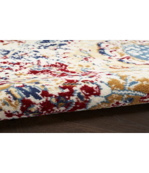 Nourison Grafix Blue Multicolor GRF31 4 ft. Round Rug