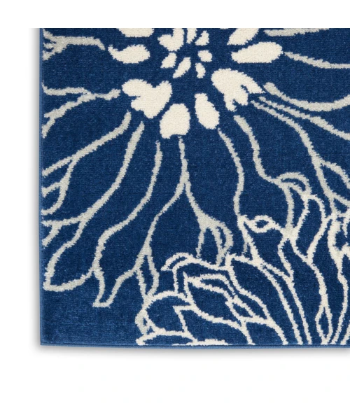 Nourison Passion Area Rug PSN17 Navy/Ivory 2'2" x 10'