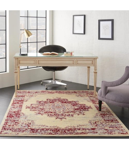Nourison Grafix Area Rug GRF14-Cream/Red