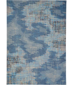 Nourison Home Symmetry SMM08 Blue Beige 8 ft. 6 in. X 11 ft. 6 in. Area Rug