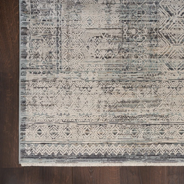 Nourison Lynx Ivory Blue LNX06 5 ft. X 8 ft. Rect. Rug