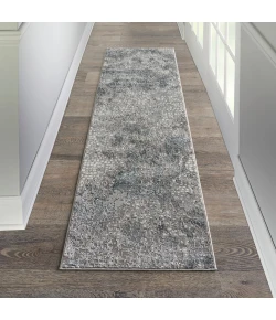 Michael Amini MA90 Uptown UPT02 Grey 2 ft. 2 in. X 7 ft. 6 in. Area Rug