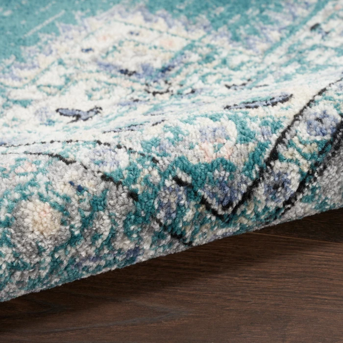 Nourison Passion Area Rug PSN03 Turquoise Grey