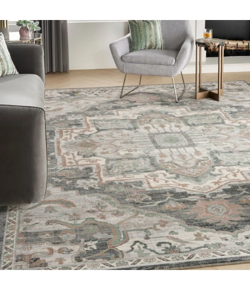 Nourison Parisa Area Rug PSA01 Grey Sage 8'6" x 11'6"