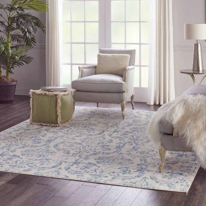 Nourison Jubilant Area Rug JUB09-Ivory Blue