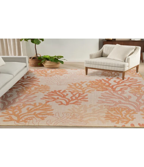 Nourison Garden Oasis Coral GOA05 8 ft. X 10 ft. Rectangle Rug