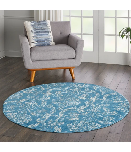 Nourison Jubilant Round Area Rug JUB09-Blue