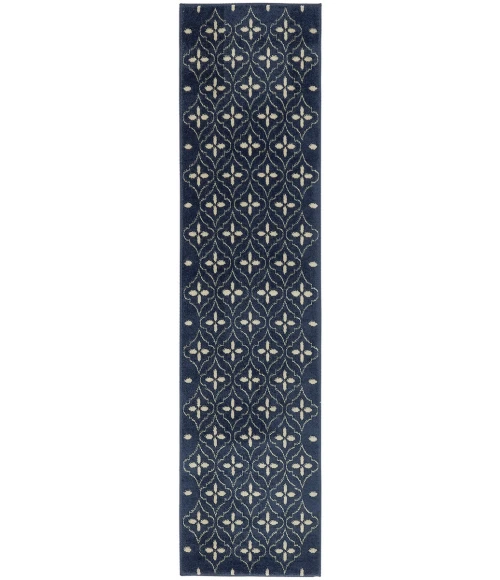 Nourison Home Nourison Essentials Navy Ivory NRE04 2 ft. 2 in. X 7 ft. 6 in. Rectangle Rug