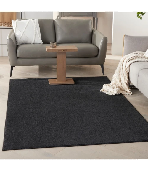 Nourison Essentials Black Area Rug NRE01-Black