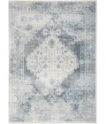 Nourison Astra Machine Washable Area Rug ASW11 Blue/Ivory