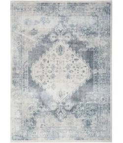 Nourison Home Astra Machine Washable ASW11 Blue Ivory 5 ft. 3 in. X 7 ft. Area Rug