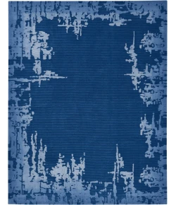 Nourison Home Symmetry SMM02 Navy Blue 7 ft. 9 in. X 9 ft. 9 in. Area Rug