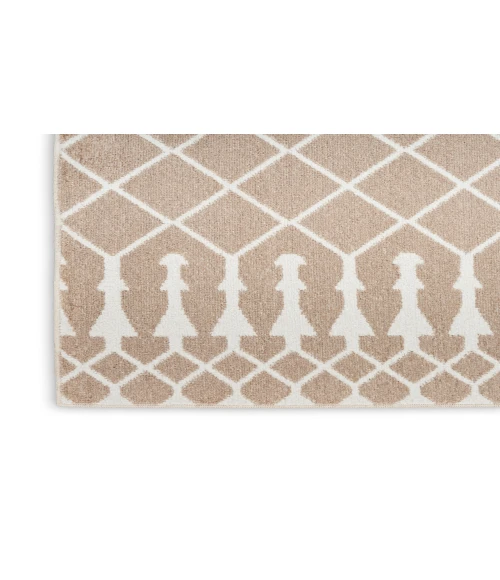 Nourison Astra Machine Washable Taupe ASW10 5 ft. 3 in. X 7 ft. Rectangle Rug