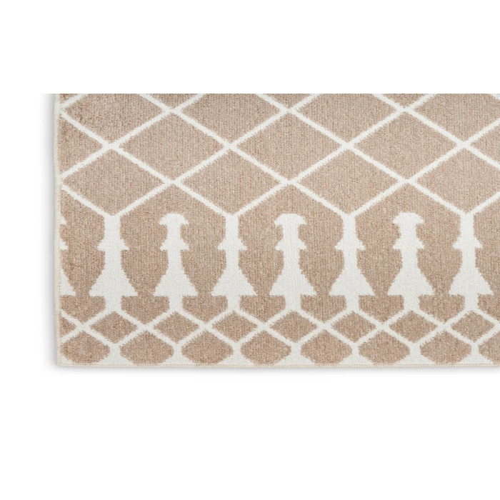Nourison Astra Machine Washable Taupe ASW10 5 ft. 3 in. X 7 ft. Rectangle Rug