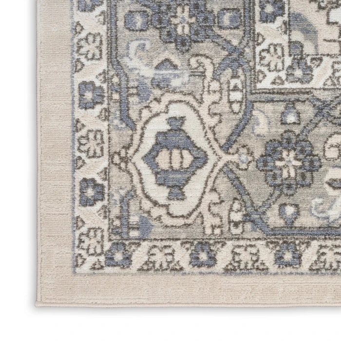 Nourison Quarry Ivory Blue QUA05 9 ft. X 12 ft. Rect. Rug