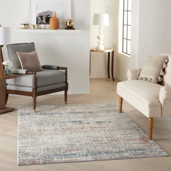 Nourison Rustic Textures Area Rug RUS14-Light Grey Multi