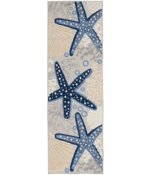 Nourison Aloha Area Rug ALH24-Blue/Grey