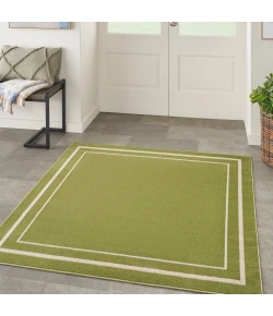 Nourison Home Nourison Essentials NRE02 Green Ivory 5 ft. Square Area Rug