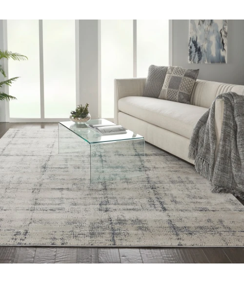 Nourison Rustic Textures Area Rug RUS06-Ivory/Blue