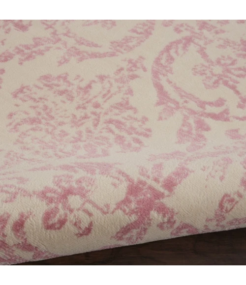 Nourison Jubilant Round Area Rug JUB09-Ivory/Pink