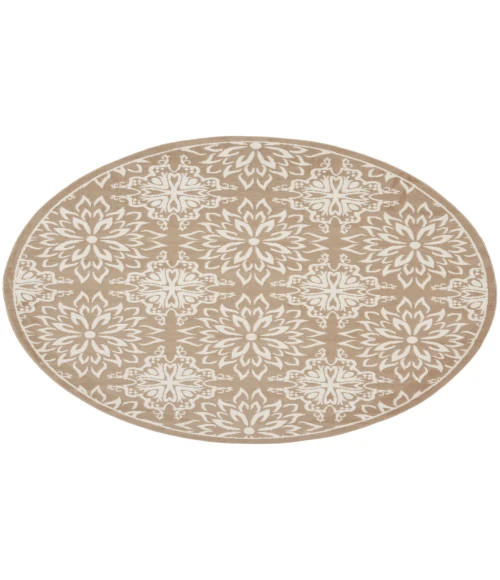 Nourison Jubilant Taupe JUB06 8 ft. Round Rug