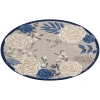 Nourison Home Aloha ALH32 Blue Grey 7 ft. 10 in. Round Area Rug