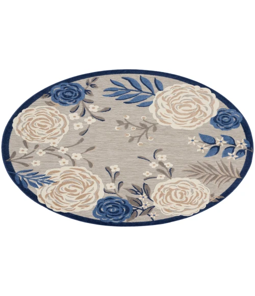 Nourison Aloha Blue Grey ALH32 7’10” Round Rug