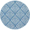 Nourison Home Grafix GRF06 Blue 5 ft. 3 in. Round Area Rug