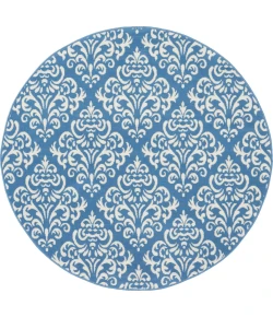 Nourison Home Grafix GRF06 Blue 5 ft. 3 in. Round Area Rug
