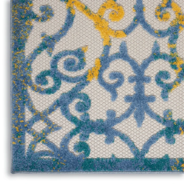 Nourison Aloha Indoor/Outdoor Area Rug ALH21-Ivory Blue