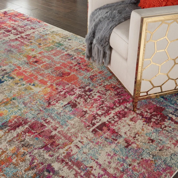 Nourison Celestial Area Rug CES13-Pink/Multicolor