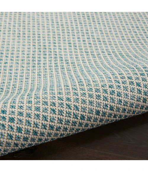 Nourison Courtyard Area Rug COU01-Ivory Aqua