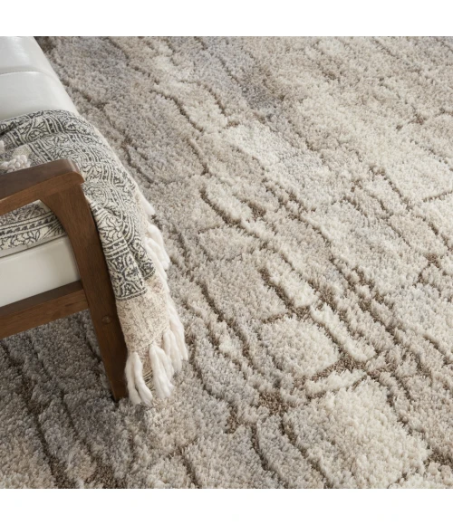 Nourison Dreamy Shag Ivory Beige DRS09 7ft. x 10ft. Rect. Rug