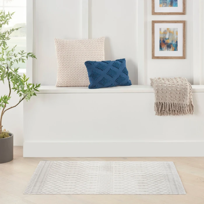 Nourison Astra Machine Washable Area Rug ASW10 Ivory