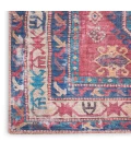 Nicole Curtis Machine Washable Series 1 Area Rug SR105 Red/Navy 4' x 6'
