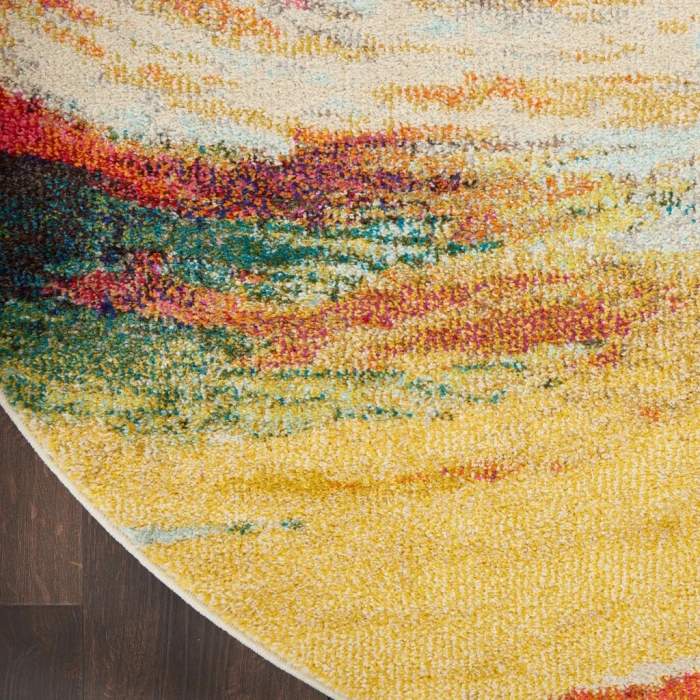 Nourison Celestial Round Area Rug CES07-Wave