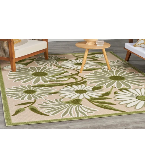 Nourison Aloha Ivory Green ALH33 5 ft. 3 in. X 7 ft. 5 in. Rectangle Rug