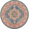 Nourison Home Passion PSN20 Teal Multicolor 8 ft. Round Area Rug