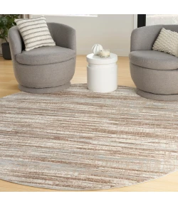 Nourison Home Elation ETN01 Ivory Grey 7 ft. 10 in. Round Area Rug