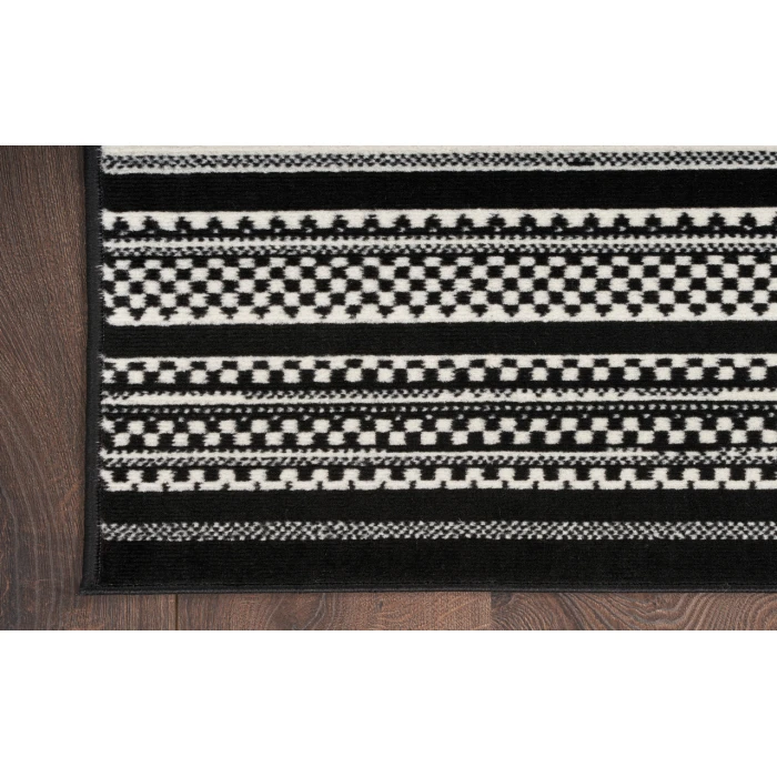 Nourison Grafix Black White GRF41 2 ft. X 4 ft. Rectangle Rug