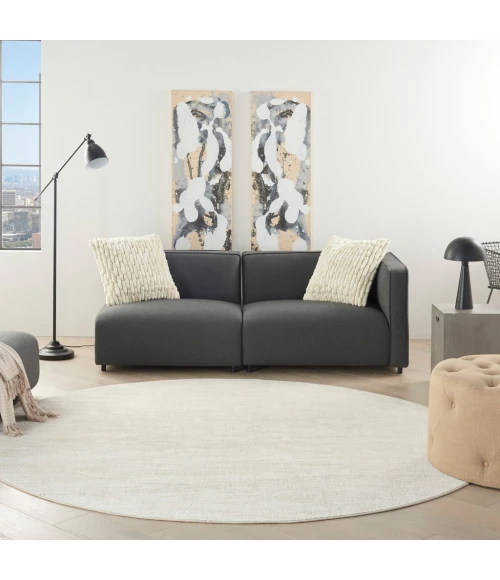 Nourison Essentials Ivory Beige Area Rug NRE01-Ivory Beige