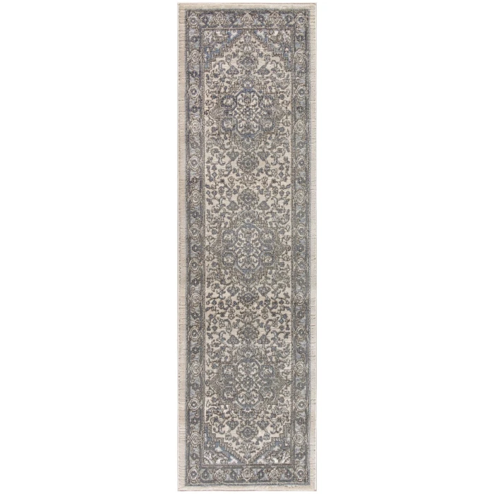 Nourison Quarry Ivory Blue QUA05 8 ft. Rect. Rug